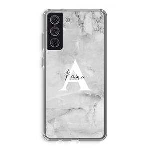 CaseCompany Ivory Marble: Samsung Galaxy S21 FE Transparant Hoesje