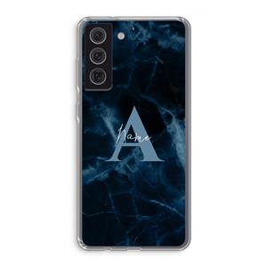 CaseCompany Midnight Marble: Samsung Galaxy S21 FE Transparant Hoesje