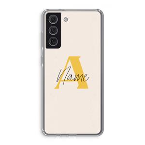 CaseCompany Amber Script: Samsung Galaxy S21 FE Transparant Hoesje