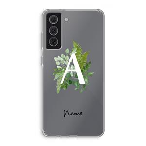 CaseCompany Green Brush: Samsung Galaxy S21 FE Transparant Hoesje
