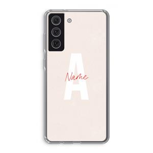 CaseCompany Strawberry Milkshake: Samsung Galaxy S21 FE Transparant Hoesje