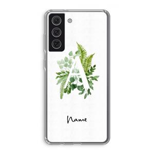 CaseCompany Green Brush: Samsung Galaxy S21 FE Transparant Hoesje
