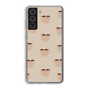 CaseCompany Morning coffee: Samsung Galaxy S21 FE Transparant Hoesje