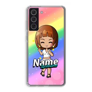 CaseCompany Chibi Maker vrouw: Samsung Galaxy S21 FE Transparant Hoesje