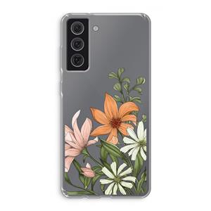 CaseCompany Floral bouquet: Samsung Galaxy S21 FE Transparant Hoesje