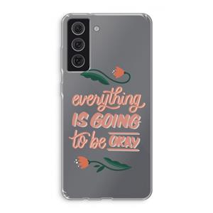 CaseCompany Optimistic flower girl: Samsung Galaxy S21 FE Transparant Hoesje