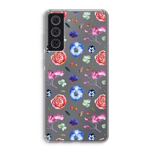 CaseCompany Bloemetjes: Samsung Galaxy S21 FE Transparant Hoesje