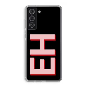 CaseCompany Monogram: Samsung Galaxy S21 FE Transparant Hoesje