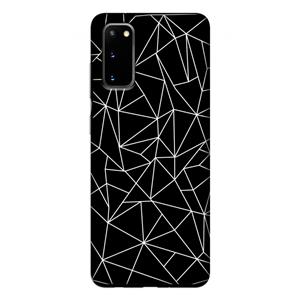 CaseCompany Geometrische lijnen wit: Samsung Galaxy S20 Tough Case