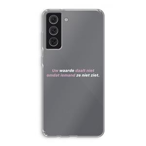 CaseCompany uw waarde daalt niet: Samsung Galaxy S21 FE Transparant Hoesje