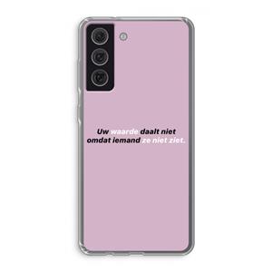 CaseCompany uw waarde daalt niet: Samsung Galaxy S21 FE Transparant Hoesje