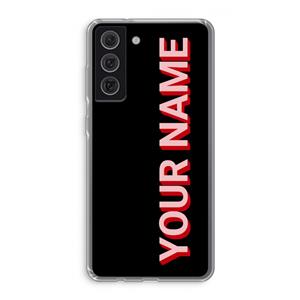 CaseCompany Namecase: Samsung Galaxy S21 FE Transparant Hoesje