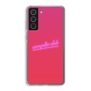 CaseCompany Vice Glow: Samsung Galaxy S21 FE Transparant Hoesje