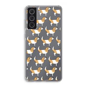 CaseCompany Doggy: Samsung Galaxy S21 FE Transparant Hoesje