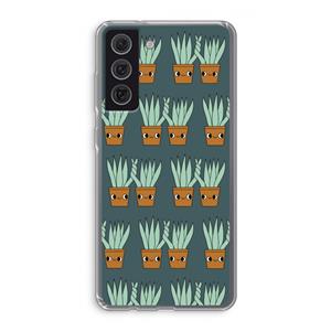 CaseCompany Sansevieria: Samsung Galaxy S21 FE Transparant Hoesje