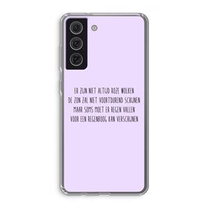 CaseCompany Regenboog: Samsung Galaxy S21 FE Transparant Hoesje