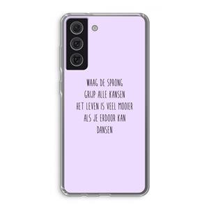CaseCompany Sprong: Samsung Galaxy S21 FE Transparant Hoesje