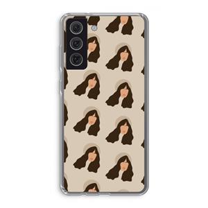 CaseCompany Bonjour mon amour: Samsung Galaxy S21 FE Transparant Hoesje