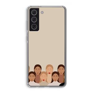 CaseCompany Girls girls girls: Samsung Galaxy S21 FE Transparant Hoesje