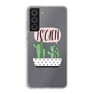 CaseCompany I love cacti: Samsung Galaxy S21 FE Transparant Hoesje