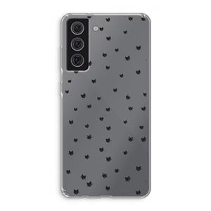 CaseCompany Kleine kattenkopjes: Samsung Galaxy S21 FE Transparant Hoesje