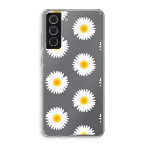 CaseCompany Margrietjes: Samsung Galaxy S21 FE Transparant Hoesje