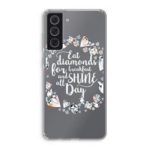CaseCompany Diamonds: Samsung Galaxy S21 FE Transparant Hoesje