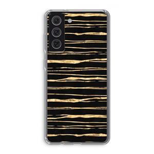 CaseCompany Gouden strepen: Samsung Galaxy S21 FE Transparant Hoesje