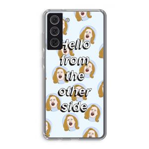 CaseCompany Hello: Samsung Galaxy S21 FE Transparant Hoesje