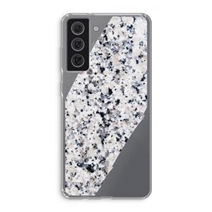 CaseCompany Gespikkelde marmer: Samsung Galaxy S21 FE Transparant Hoesje