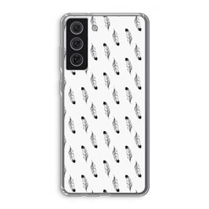 CaseCompany Pluimen: Samsung Galaxy S21 FE Transparant Hoesje