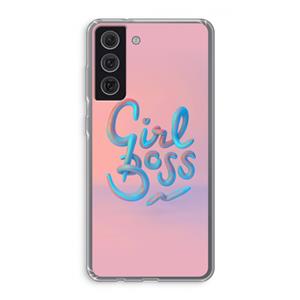 CaseCompany Girl boss: Samsung Galaxy S21 FE Transparant Hoesje