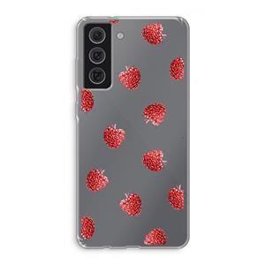 CaseCompany Framboosjes: Samsung Galaxy S21 FE Transparant Hoesje