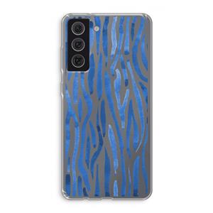 CaseCompany Blauwe nerven: Samsung Galaxy S21 FE Transparant Hoesje