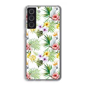 CaseCompany Gele kuif: Samsung Galaxy S21 FE Transparant Hoesje