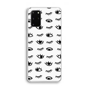 CaseCompany Eye pattern #2: Samsung Galaxy S20 Plus Transparant Hoesje