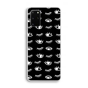 CaseCompany Eye pattern #3: Samsung Galaxy S20 Plus Transparant Hoesje