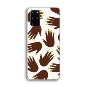 CaseCompany Hands dark: Samsung Galaxy S20 Plus Transparant Hoesje