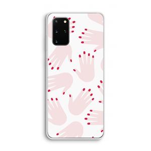 CaseCompany Hands pink: Samsung Galaxy S20 Plus Transparant Hoesje