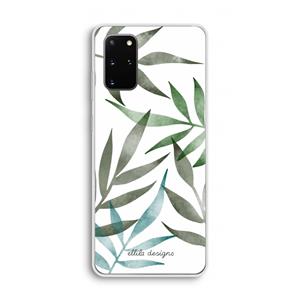 CaseCompany Tropical watercolor leaves: Samsung Galaxy S20 Plus Transparant Hoesje