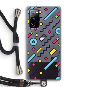 CaseCompany 8-bit N°8: Samsung Galaxy S20 FE / S20 FE 5G Transparant Hoesje met koord