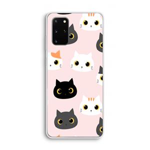 CaseCompany Katten: Samsung Galaxy S20 Plus Transparant Hoesje