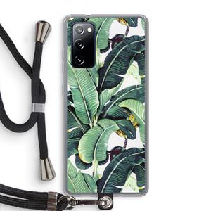 CaseCompany Bananenbladeren: Samsung Galaxy S20 FE / S20 FE 5G Transparant Hoesje met koord