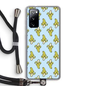 CaseCompany Bananas: Samsung Galaxy S20 FE / S20 FE 5G Transparant Hoesje met koord