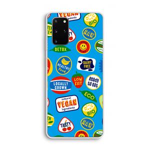 CaseCompany Fruitsticker: Samsung Galaxy S20 Plus Transparant Hoesje