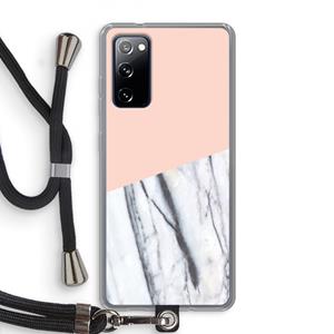 CaseCompany A touch of peach: Samsung Galaxy S20 FE / S20 FE 5G Transparant Hoesje met koord