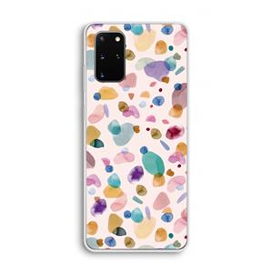 CaseCompany Terrazzo Memphis Pink: Samsung Galaxy S20 Plus Transparant Hoesje