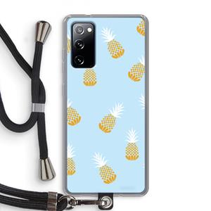 CaseCompany Ananasjes: Samsung Galaxy S20 FE / S20 FE 5G Transparant Hoesje met koord