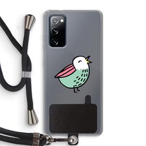 CaseCompany Birdy: Samsung Galaxy S20 FE / S20 FE 5G Transparant Hoesje met koord