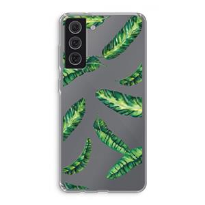 CaseCompany Lange bladeren: Samsung Galaxy S21 FE Transparant Hoesje
